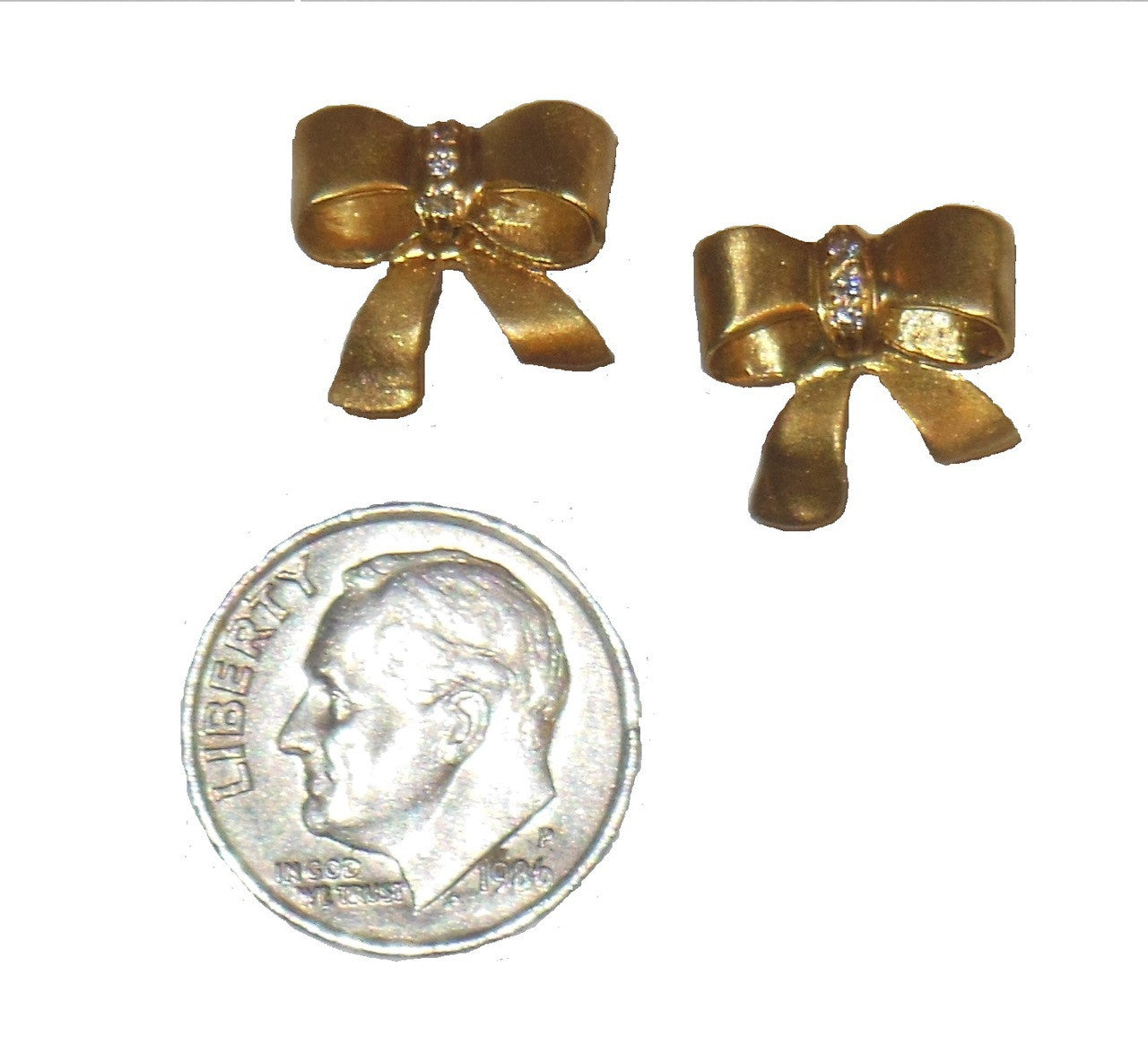 Bow Necklace-18K gold with diamonds on Karma chain with diamond dots-5