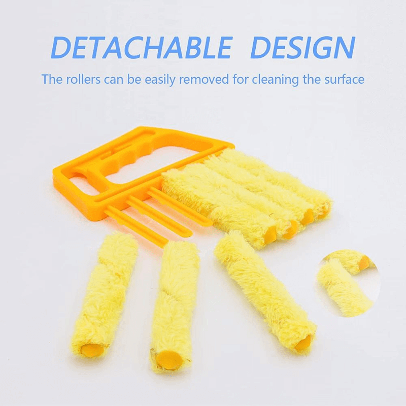 Washable window cleaning brush with detachable design and removable cleaning rollers.