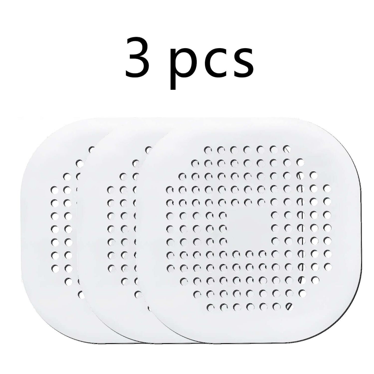 Silicone drain protector for bathroom kitchen, 3 pcs set, ideal for preventing clogs in sinks.