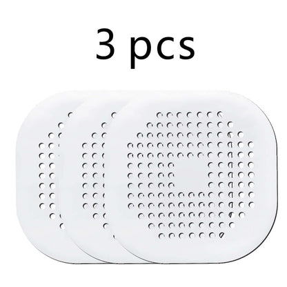 Silicone drain protector for bathroom kitchen, 3 pcs set, ideal for preventing clogs in sinks.