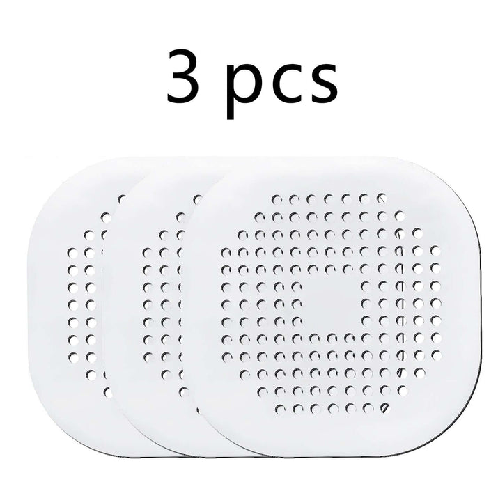 Silicone drain protector for bathroom kitchen, 3 pcs set, ideal for preventing clogs in sinks.