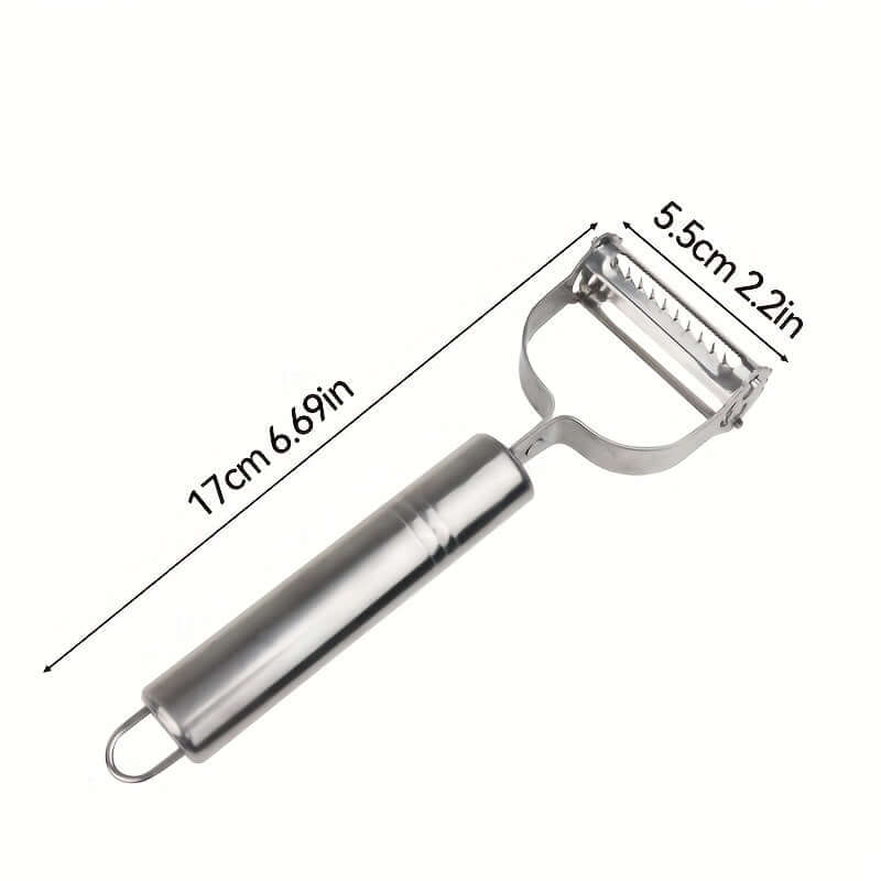 Stainless steel restaurant cookware peeler designed for efficient and easy vegetable peeling.