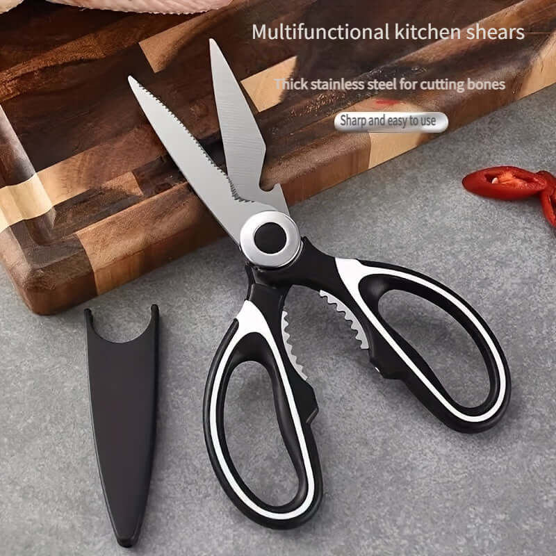 durable stainless steel kitchen shears for cutting bones and kitchen tasks, sharp and easy to use