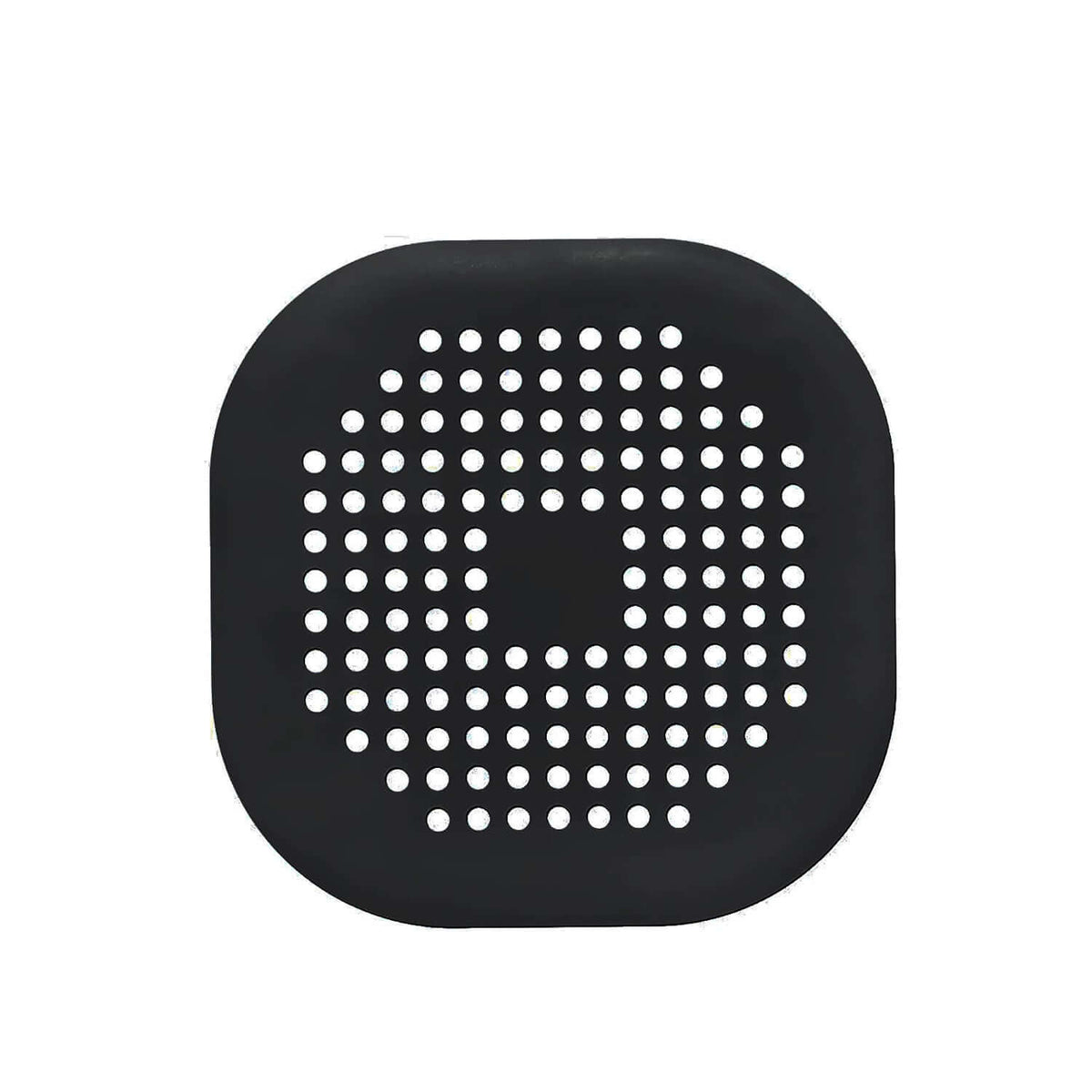 silicone drain protector for bathroom kitchen, square black silicone drain cover with holes