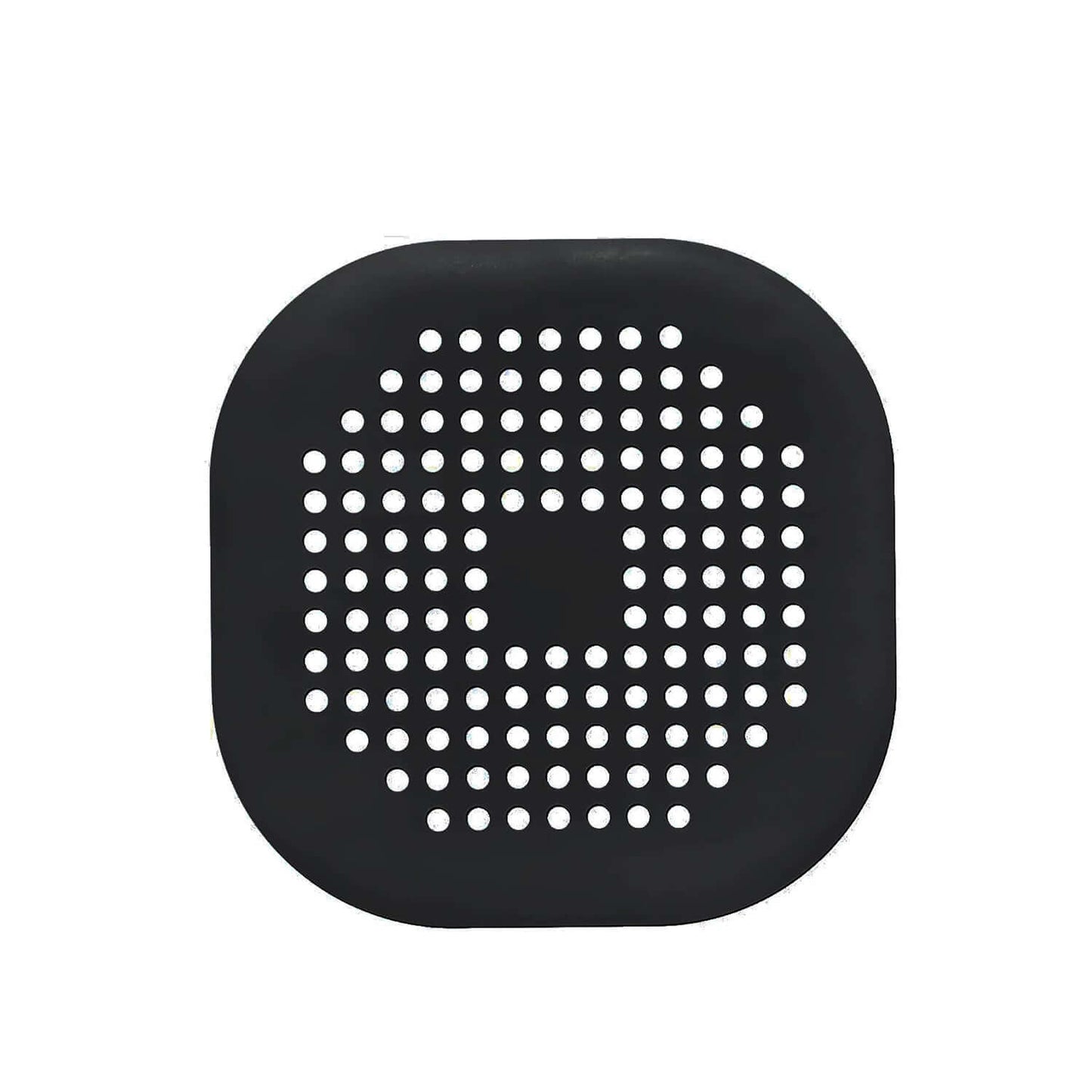 silicone drain protector for bathroom kitchen, square black silicone drain cover with holes