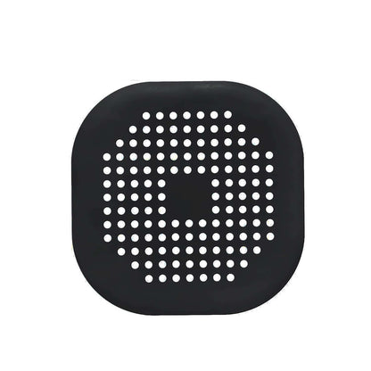 silicone drain protector for bathroom kitchen, square black silicone drain cover with holes