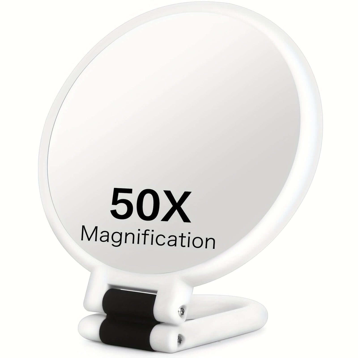 50x magnifying handheld mirror with 50X magnification and adjustable stand for easy use