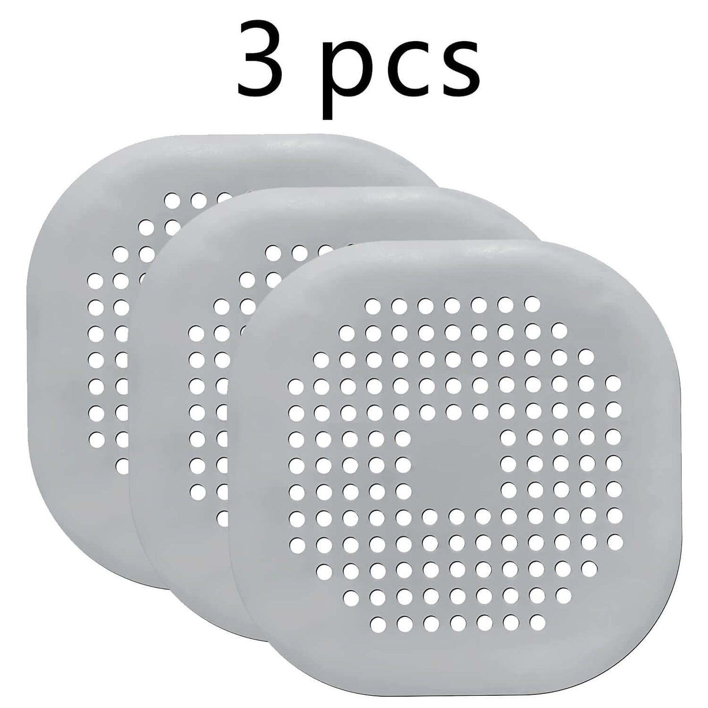 Silicone drain protector for bathroom kitchen, set of 3 pcs, effective for preventing clogs and debris.