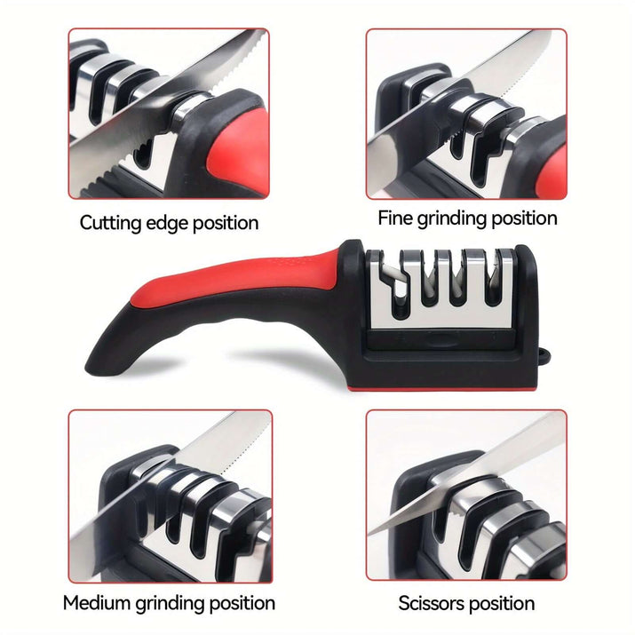 professional knife sharpener with multiple grinding positions for optimal blade maintenance