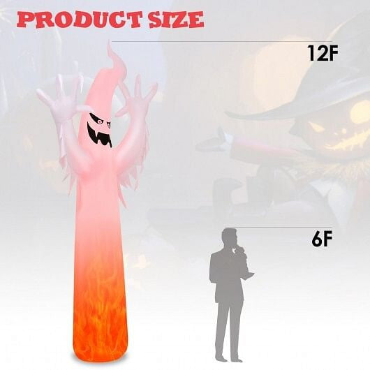 12 Feet Halloween Inflatable Decoration with Built-in LED Lights-4
