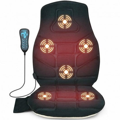 Seat Cushion Massager with Heat and 6 Vibration Motors for Home-1