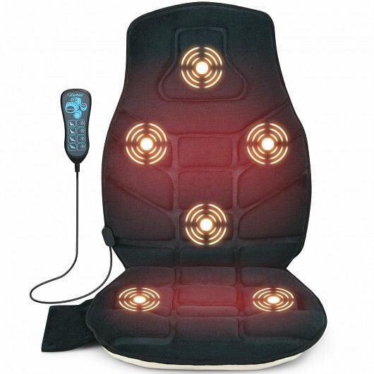 Seat Cushion Massager with Heat and 6 Vibration Motors for Home-1