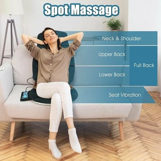 Seat Cushion Massager with Heat and 6 Vibration Motors for Home-4