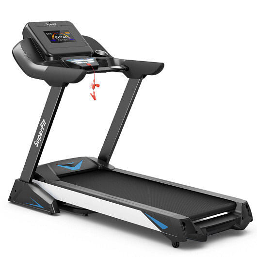 4.75 HP Treadmill with APP and Auto Incline for Home and Apartment-Black-4