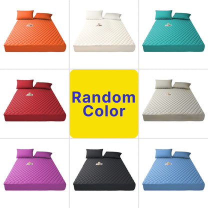 Colorful random selection of mattress options showcasing various colors and styles in an arranged grid format.