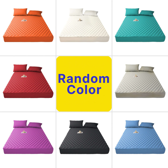 Colorful random selection of mattress options showcasing various colors and styles in an arranged grid format.